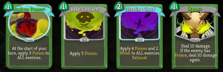 screenshot of poison cards in sts